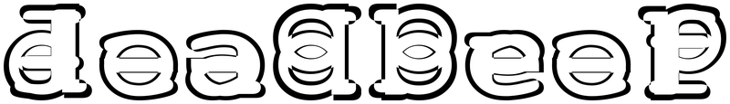Ambigram for deadbeef in Courbd